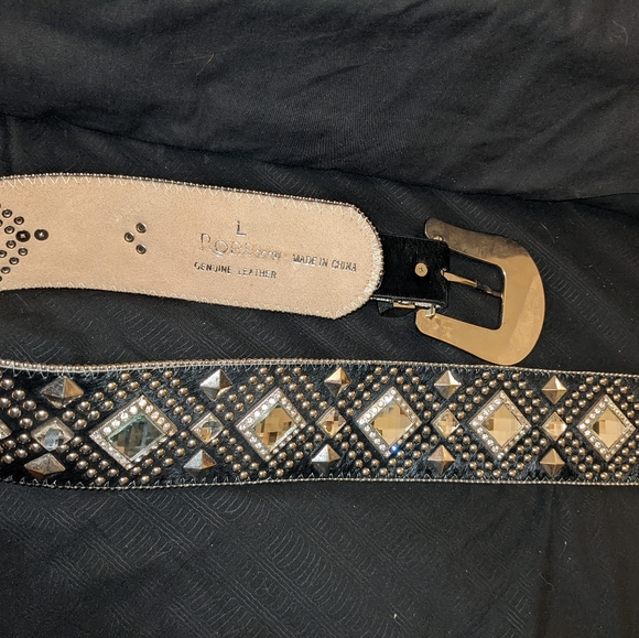 Rhinestone Hip Belt beautiful bling thick waist belt hide chunky sparkly studs - Picture 16 of 16